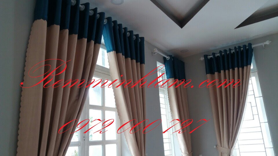rèm cửa cho chung cư quận 3, màn cửa quận 3, rèm vải 1 mau tại quận 3