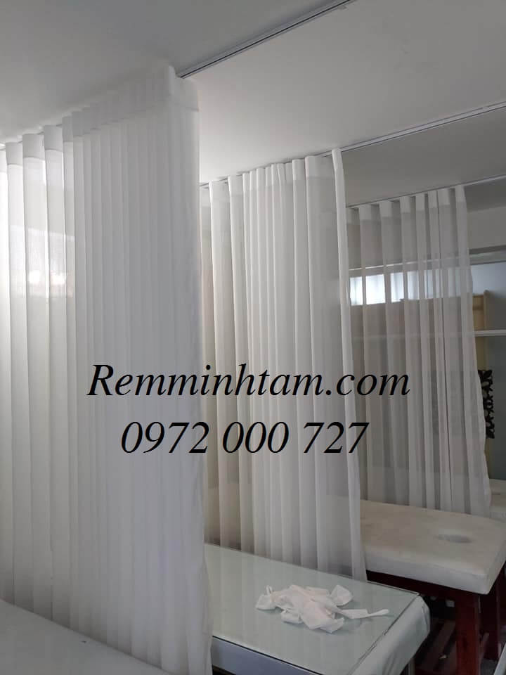 Rèm voan spa-mancuagiaresaigon.com Rèm spa, rèm ngăn giường spa, rèm trang trí spa, rèm cửa spa