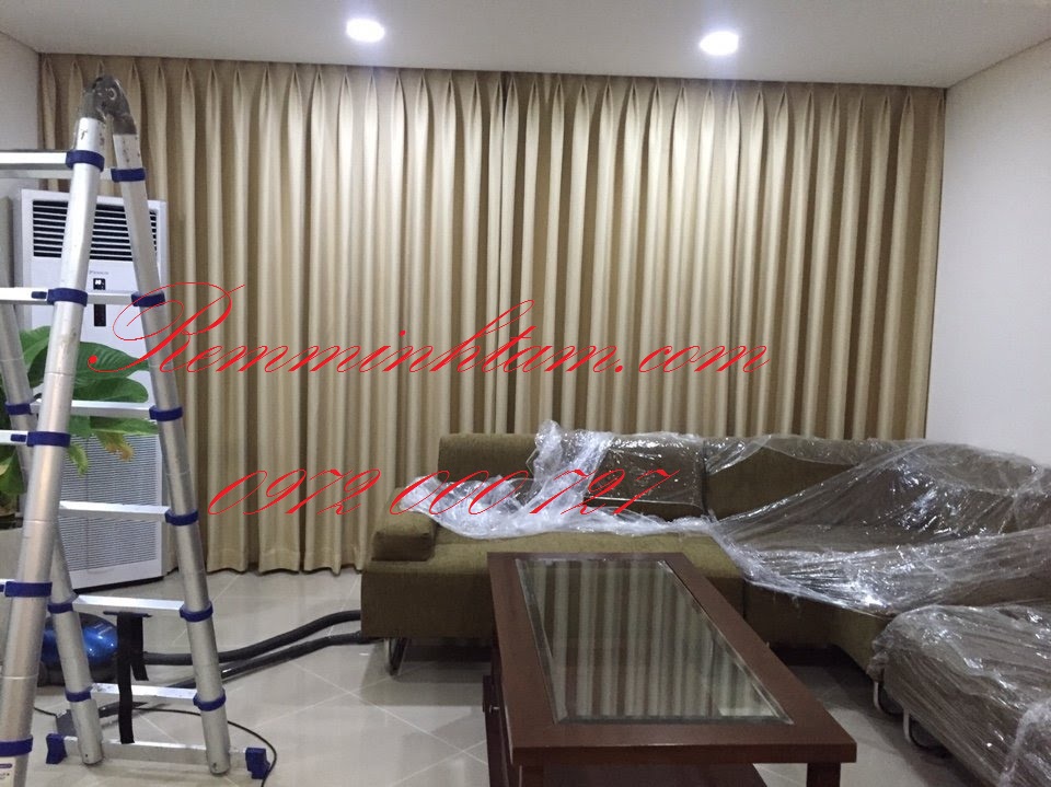 Rèm vải 1 màu ở quận 1, rèm cửa quận 1