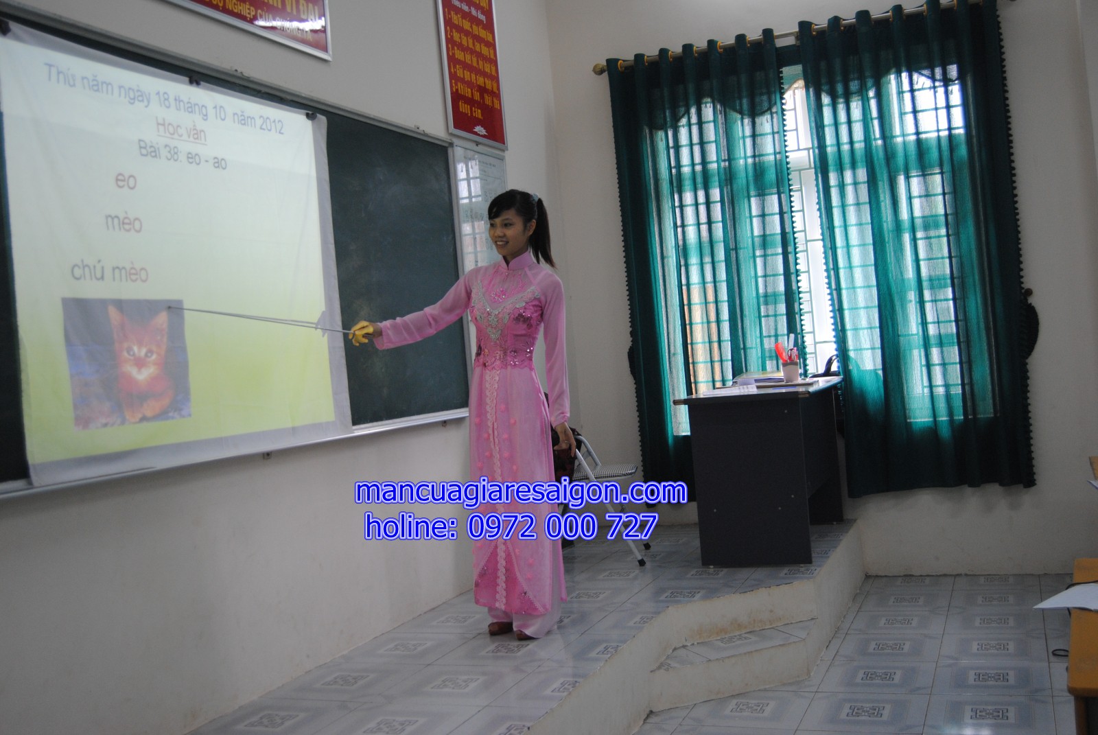 Làm rèm cửa trường mầm non